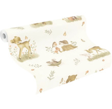 Rouleau de papier peint avec motifs d'animaux de la forêt