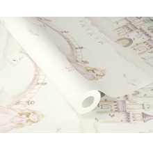 Rouleau de papier peint avec motif princesse et château