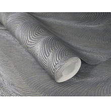 Rouleau de papier peint gris à motif abstrait