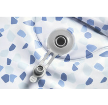 Vue détaillée d'une piscine gonflable avec valve grise