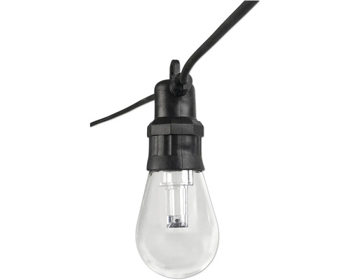 Guirlande lumineuse avec une ampoule transparente
