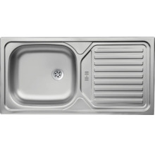 Spülbecken aus Edelstahl mit Abtropffläche