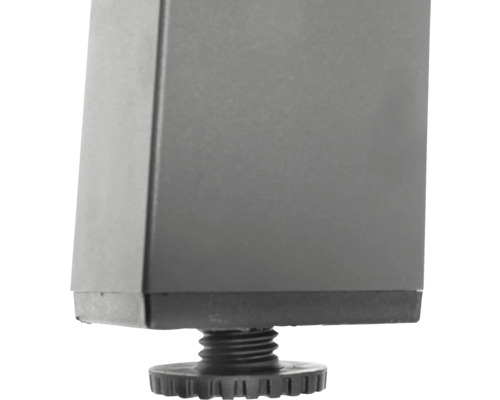 Pied de meuble réglable en métal et plastique