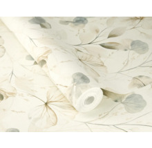 Rouleau de papier peint à motif de feuilles