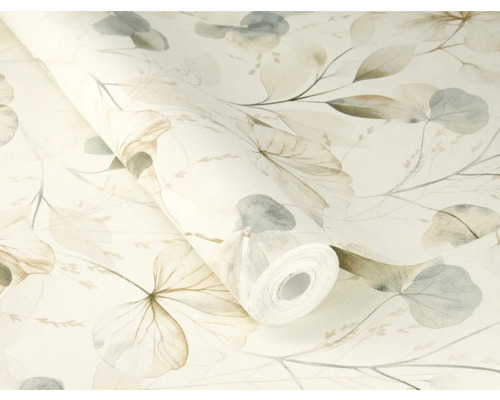 Rouleau de papier peint à motif de feuilles