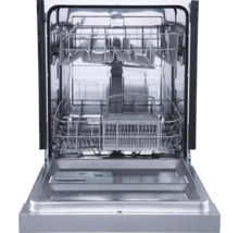 Lave-vaisselle ouvert avec paniers à vaisselle