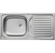 Spüle aus Edelstahl mit Abtropffläche