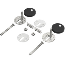 Kit de fixation pour sièges de WC avec vis, écrous, supports et rondelles