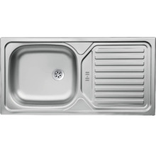 Spüle aus Edelstahl mit Abtropffläche