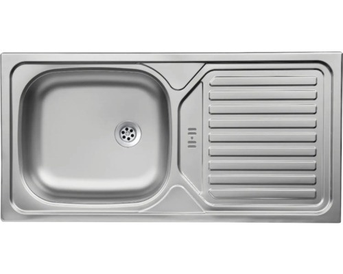 Évier en acier inoxydable avec égouttoir