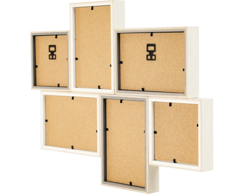 Cadre photo multiple pour six photos