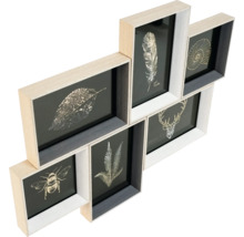 Cadre photo multiple avec six images