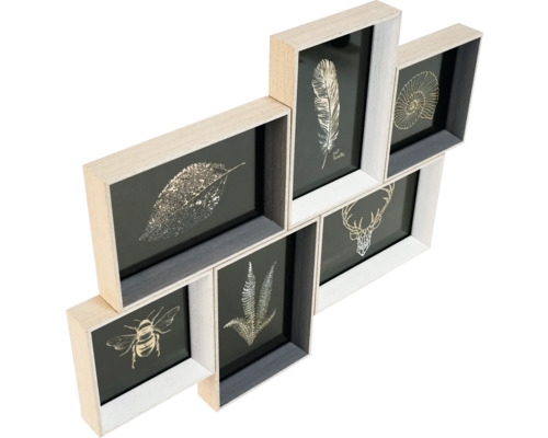 Cadre photo multiple avec six images