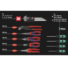 Assortiment d'outils à main divers, comprenant des clés Allen, des pinces et des tournevis