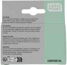 Ensemble de douze supports en plastique pour cordes avec vis pour sécuriser les filets de remorque, les élastiques et les tendeurs