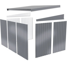 Éléments individuels d'un abri de jardin.