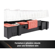 Jeu de forets dans un coffret de rangement avec couvercle transparent