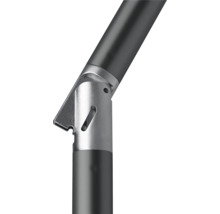 Vue détaillée d'un mât de parasol avec dispositif d'inclinaison