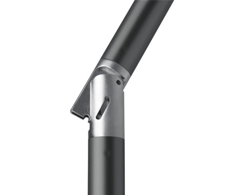 Vue détaillée d'un mât de parasol avec dispositif d'inclinaison