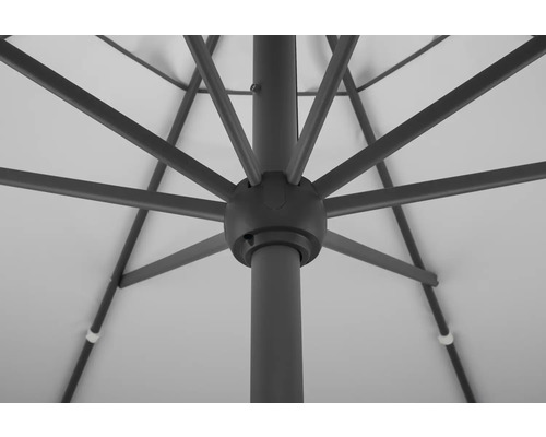 Gros plan de la structure d'un parasol