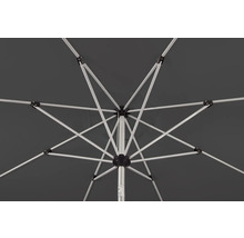 Detailansicht der Streben eines Sonnenschirms