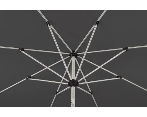 Detailansicht der Streben eines Sonnenschirms