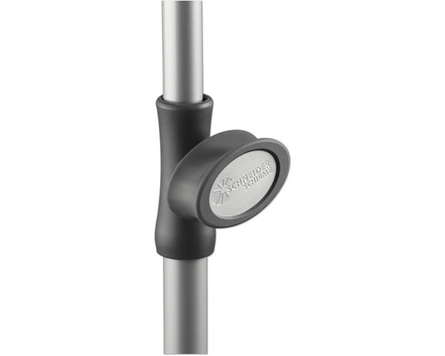 Schneider Schirme Logo auf einem Sonnenschirm