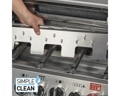 Gril en acier inoxydable avec nettoyage facile