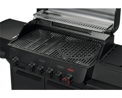 Barbecue à gaz Monroe Pro avec grille et support de maintien au chaud