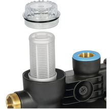 Filtre à eau avec élément filtrant et couvercle transparent