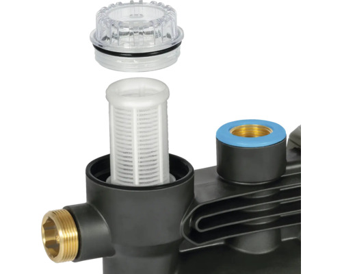 Filtre à eau avec couvercle transparent et insert filtrant