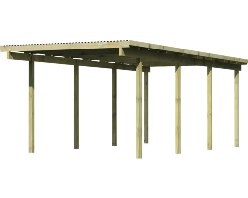 Holzunterstand mit Dach