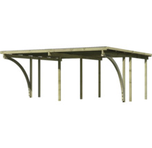 Holz Carport mit Flachdach