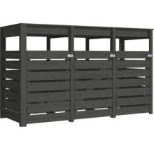 Cache-poubelle pour trois poubelles