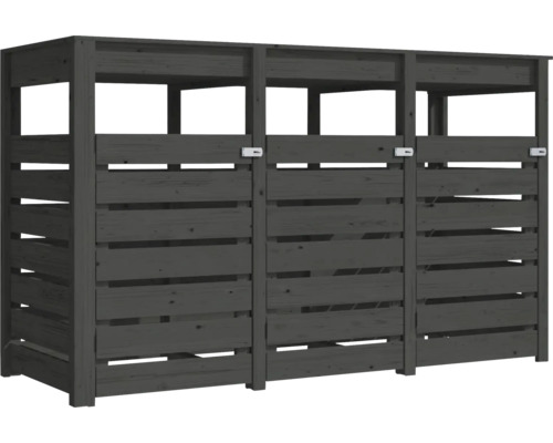 Cache-poubelle pour trois poubelles