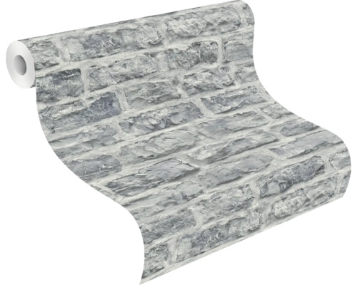 Tapetenrolle mit Steinmauer-Motiv
