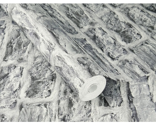 Tapetenrolle mit Steinmaueroptik