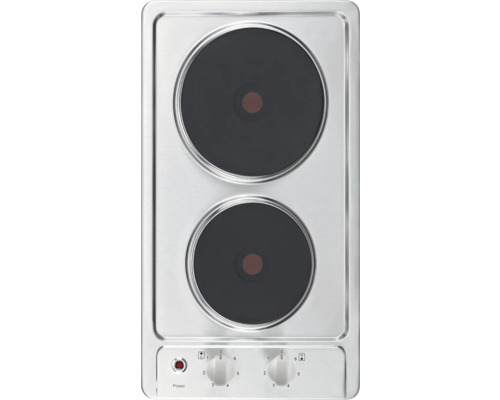 Plaque de cuisson électrique avec deux plaques de cuisson en métal