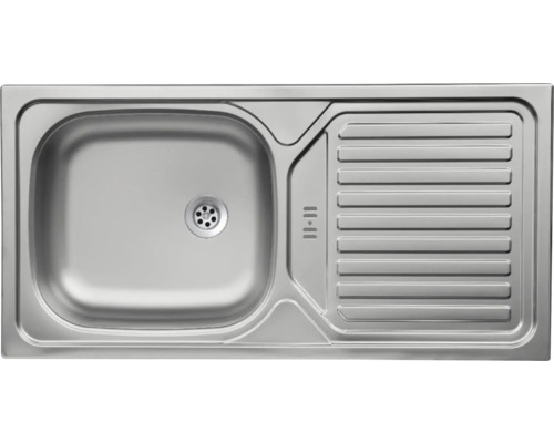 Évier en acier inoxydable avec égouttoir