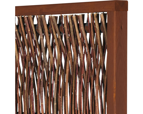 Holzzaun mit Naturholzfüllung für den Garten