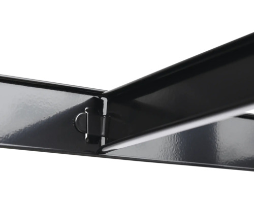 Detailaufnahme eines Regalträgers aus Metall