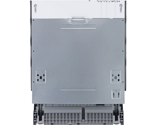 Rückansicht eines Geschirrspülers zur Darstellung der Installation und Anschlüsse.