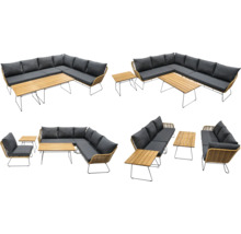 Gartenmöbelset mit Ecksofa, Tisch und Sessel für den Aussenbereich
