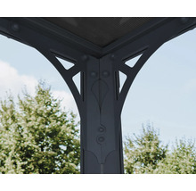 Vue détaillée de la construction d'un pavillon de jardin