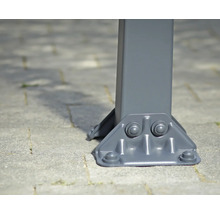 Befestigungspfosten für Terrassenüberdachung aus Metall