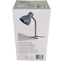 Verpackung einer Klemmleuchte mit einer Fassung