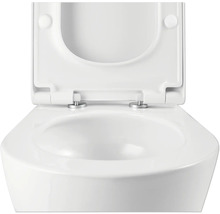 WC en céramique avec couvercle de toilette ouvert