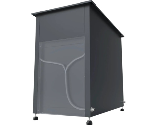 Séparateur de graisse gris avec tuyau de vidange et pieds