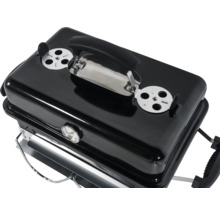 Barbecue portable au charbon de bois avec affichage de la température