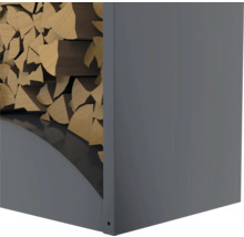 Brennholzregal mit Holz